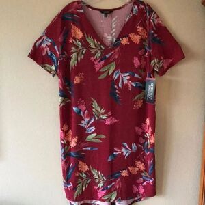 NEW Christian Siriano Red Floral Dress